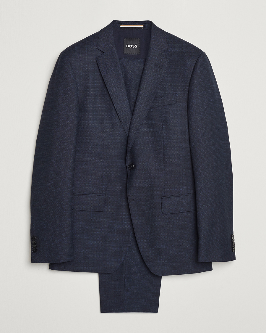 Heren | BOSS BLACK Huge Wool Suit Open Blue | BOSS BLACK | Huge Wool Suit Open Blue