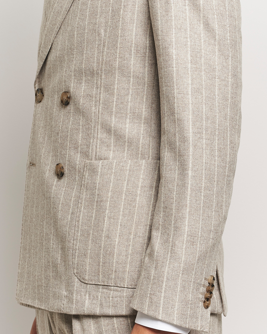 Heren | Pakken | BOSS BLACK | Hanry Wool Pinstriped Suit Light Beige