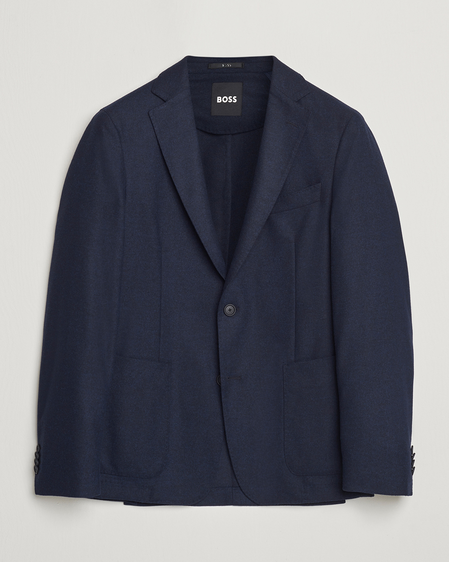 Heren | Blazers | BOSS BLACK | Hanry Wool Tech Blazer Dark Blue
