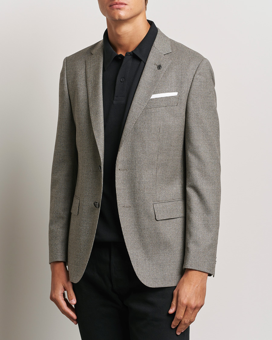 Heren | Blazers | BOSS BLACK | Hutson Wool Dogtooth Blazer Open White