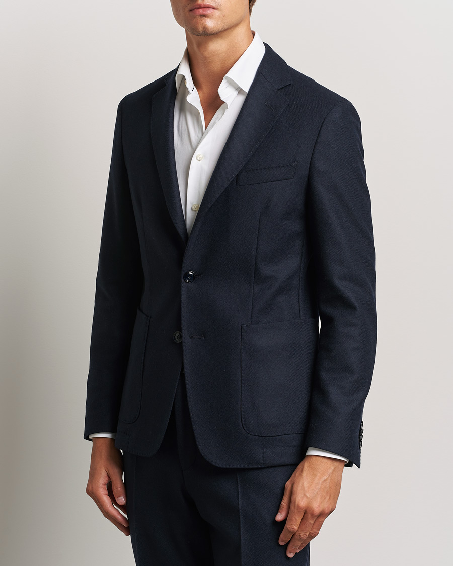 Heren | Blazers | BOSS BLACK | Hanry Wool Patch Pocket Blazer Dark Blue