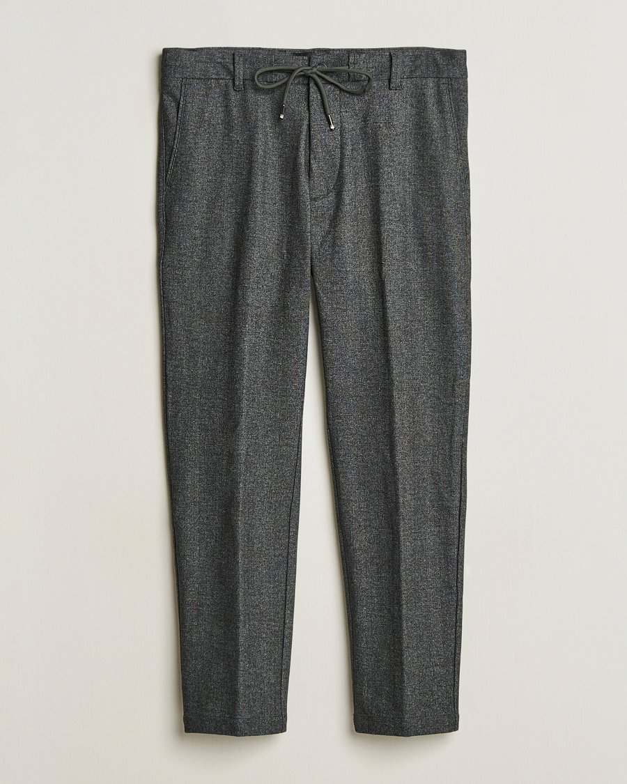 Heren | Broeken | BOSS BLACK | Kane Brushed Drawstring Trousers Dark Grey