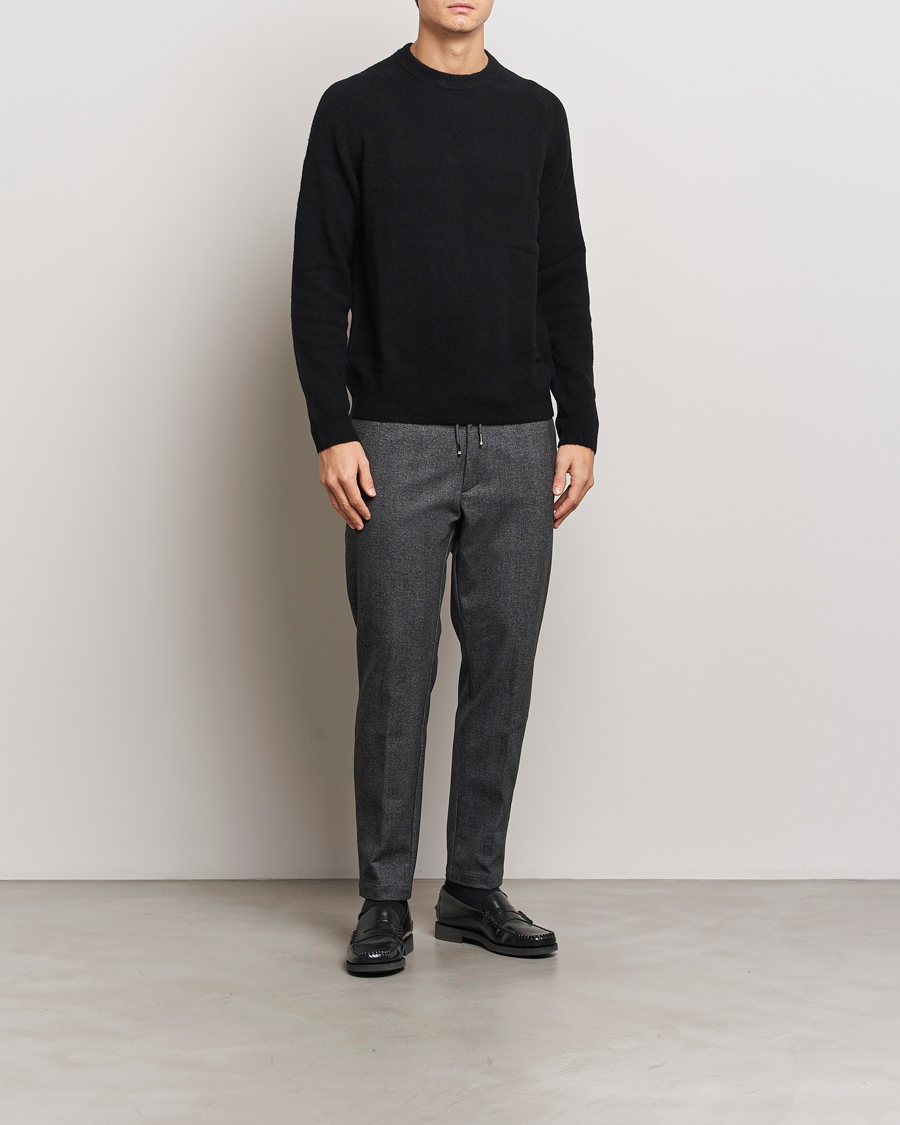 Heren | Broeken | BOSS BLACK | Kane Brushed Drawstring Trousers Dark Grey