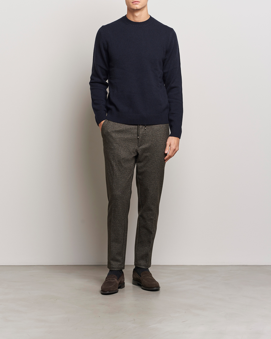 Heren | Broeken | BOSS BLACK | Kane Brushed Drawstring Trousers Dark Beige
