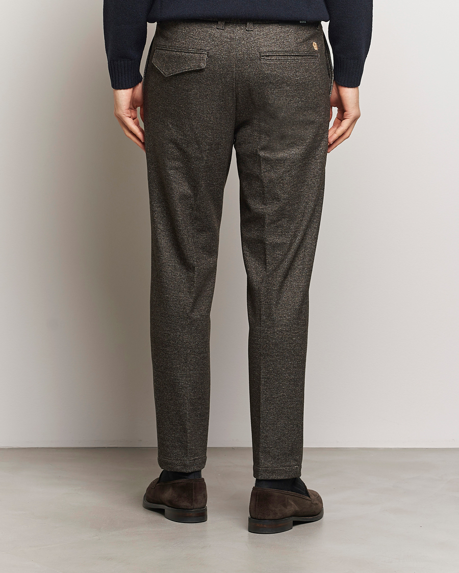 Heren | Broeken | BOSS BLACK | Kane Brushed Drawstring Trousers Dark Beige
