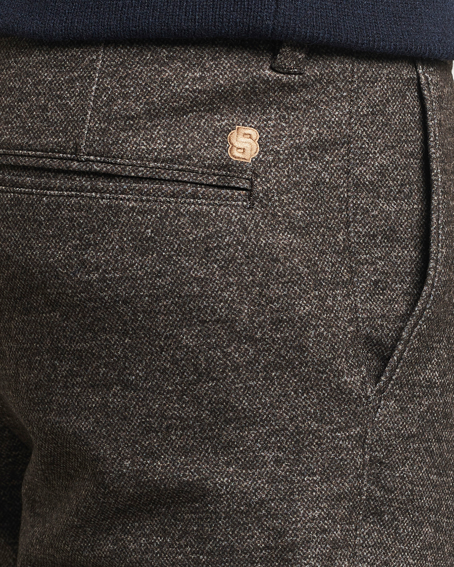 Heren | Broeken | BOSS BLACK | Kane Brushed Drawstring Trousers Dark Beige