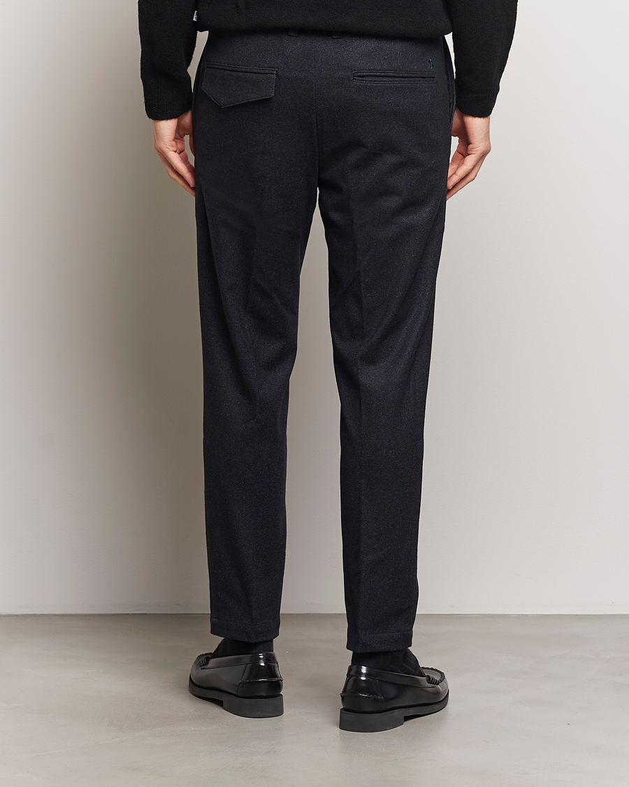 Heren | Broeken | BOSS BLACK | Kane Brushed Drawstring Trousers Dark Blue