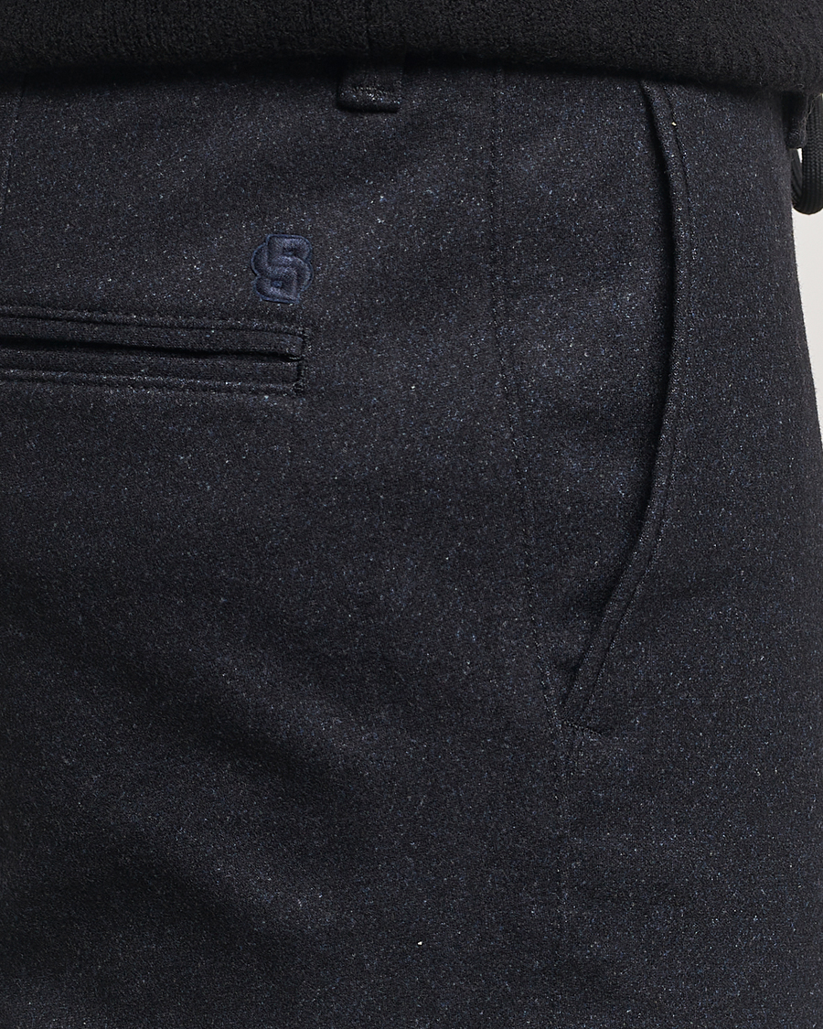 Heren | Broeken | BOSS BLACK | Kane Brushed Drawstring Trousers Dark Blue