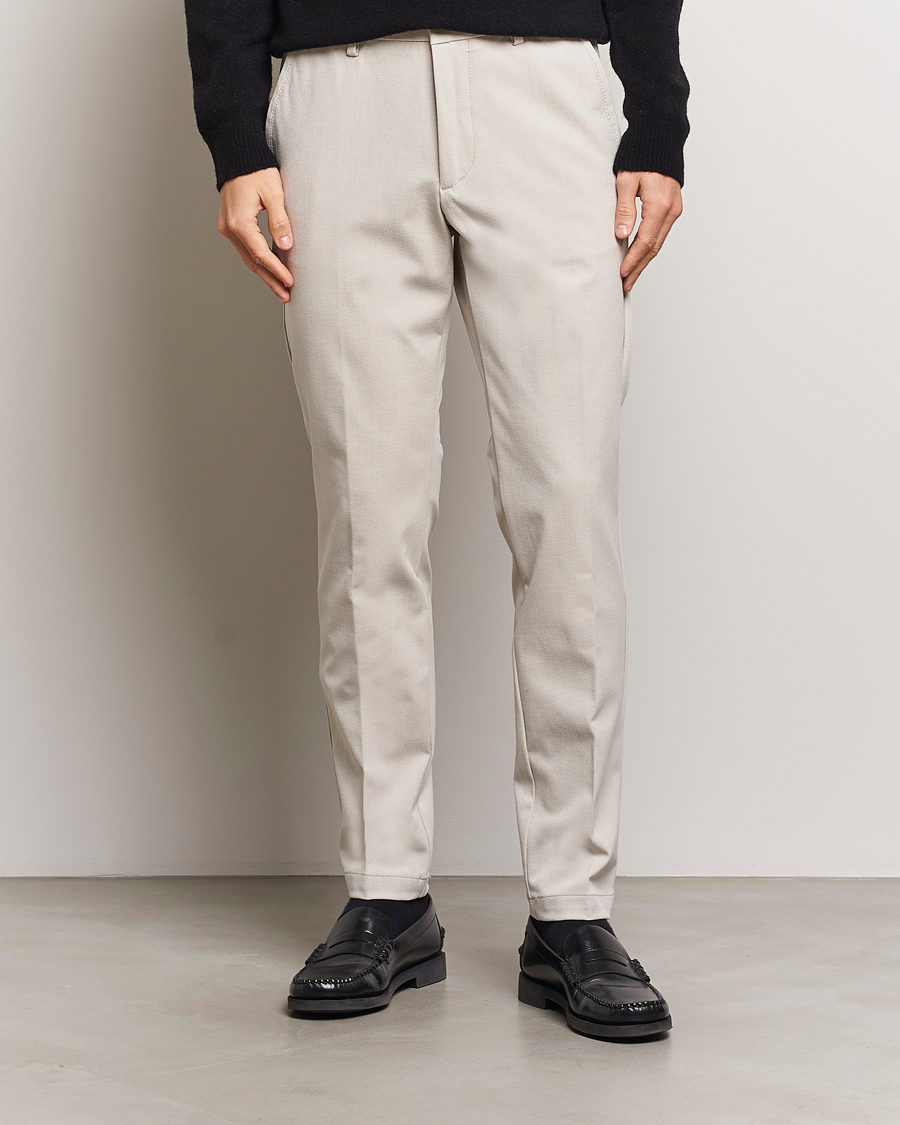 Heren | Broeken | BOSS BLACK | Kaiton Structured Chinos Light Beige