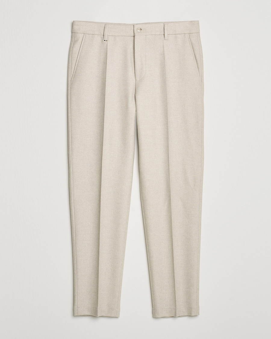 Heren | Broeken | BOSS BLACK | Perin Wool Trousers Open White