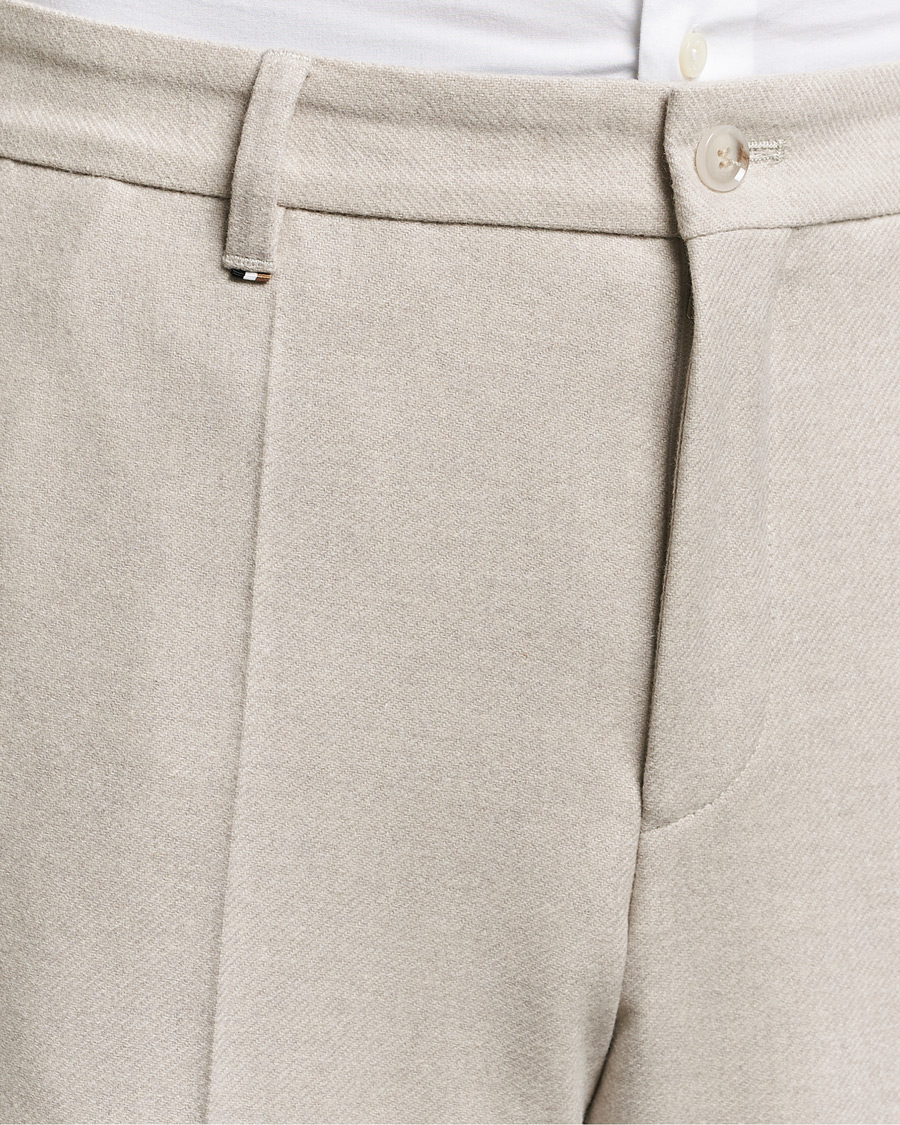 Heren | Broeken | BOSS BLACK | Perin Wool Trousers Open White