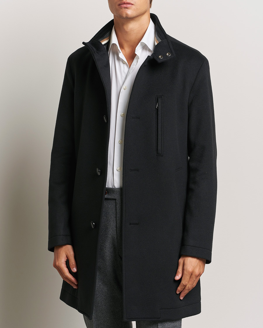 Heren | Jassen | BOSS BLACK | Hyde Stand Up Collar Coat Black