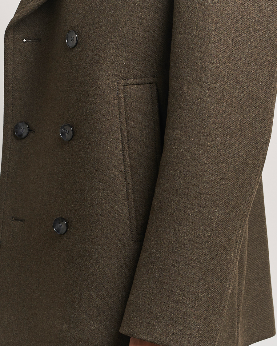 Heren | Jassen | BOSS BLACK | Clay Wool Peacoat Open Green
