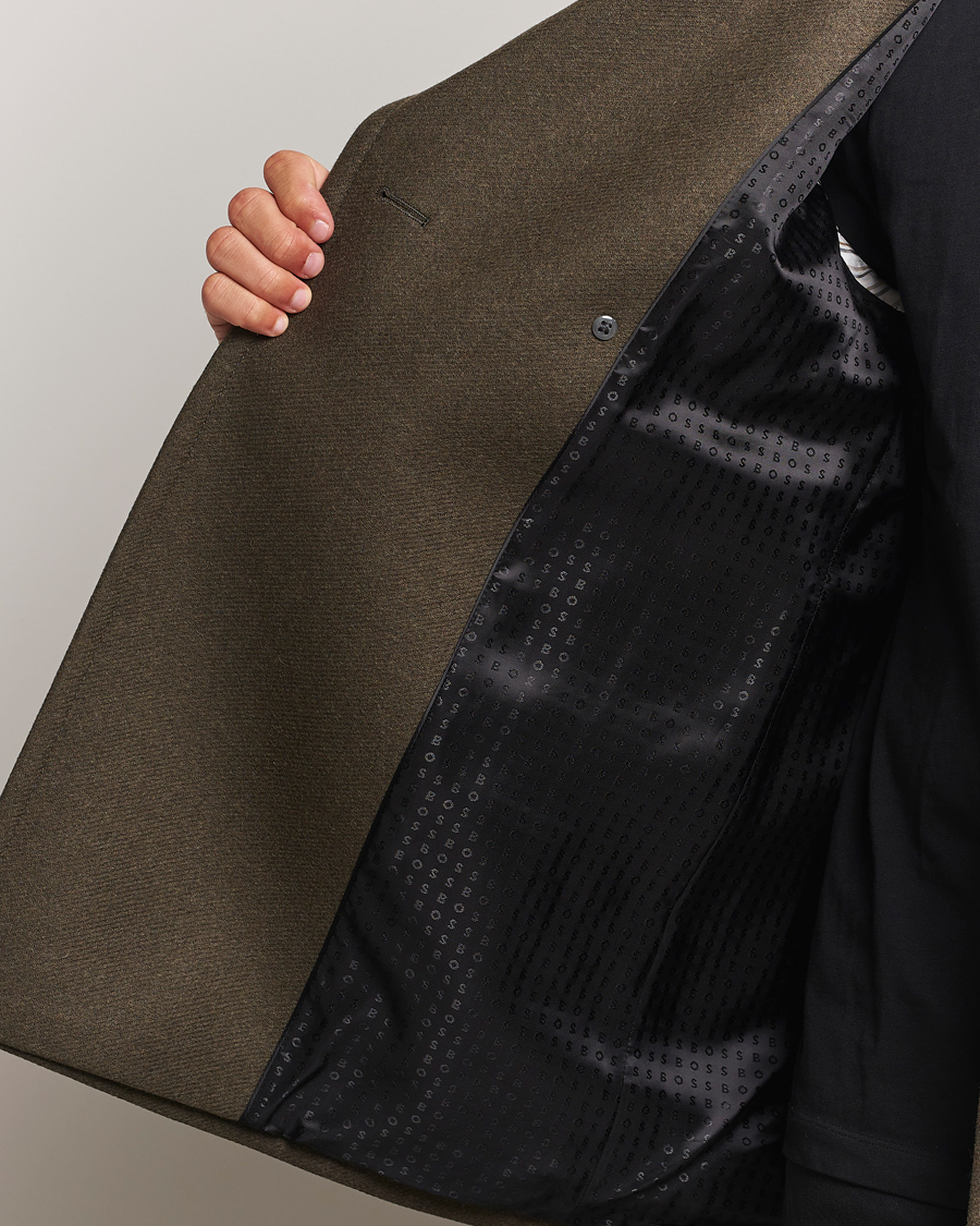 Heren | Jassen | BOSS BLACK | Clay Wool Peacoat Open Green