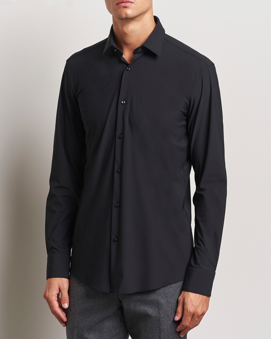 Heren | Overhemden | BOSS BLACK | Hank 4-Way Stretch Shirt Black