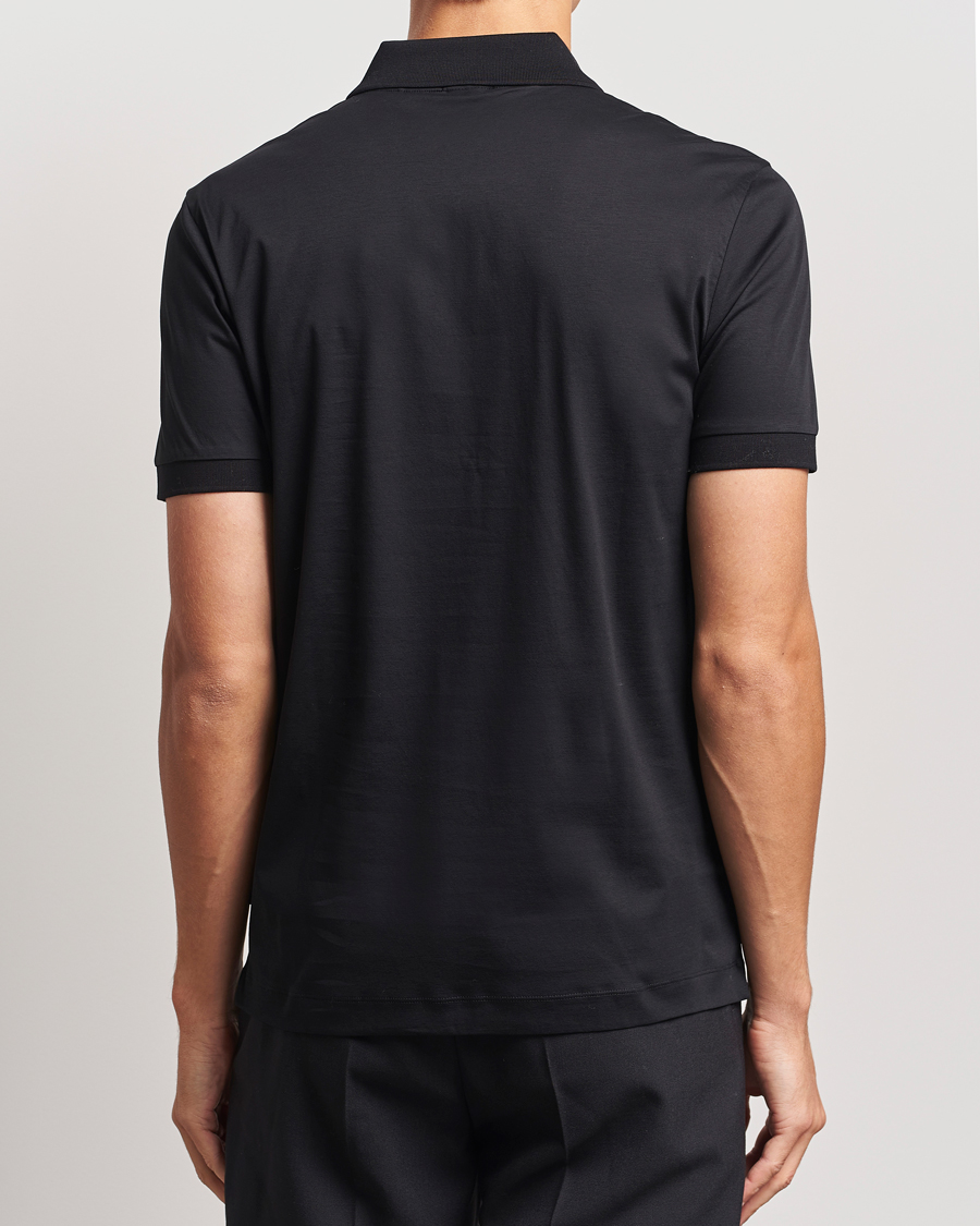 Heren | Polo's | BOSS BLACK | Paras Mercerized Half Zip Polo Black