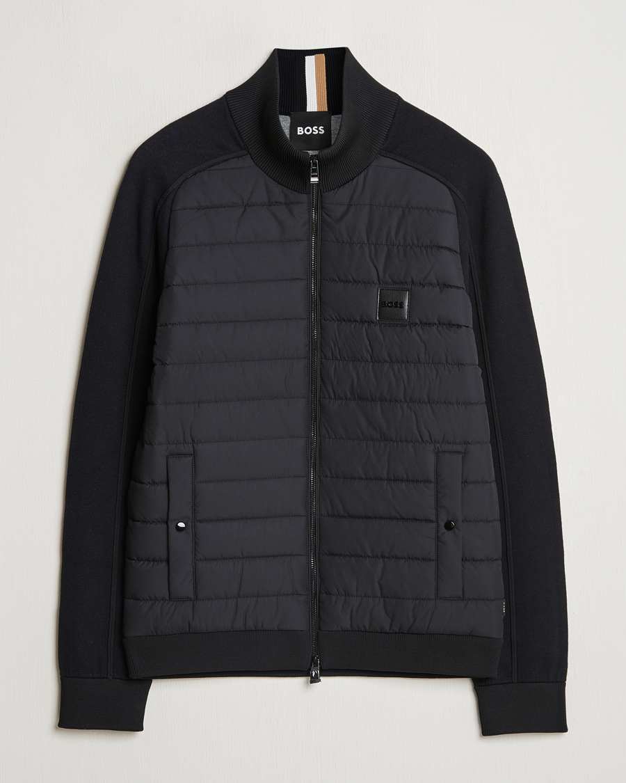 Heren | Jassen | BOSS BLACK | Esfero Hybrid Full Zip Black