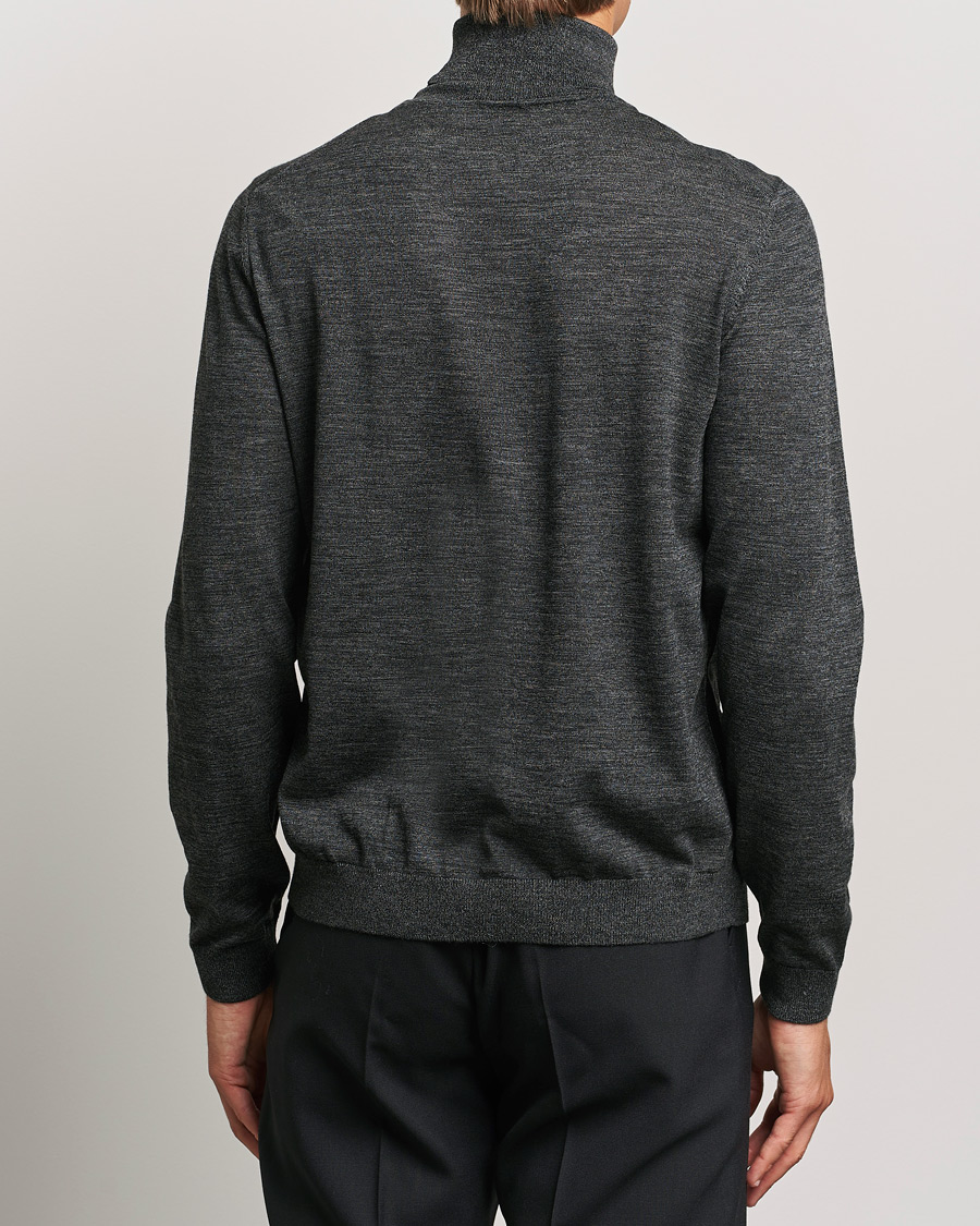 Heren | Truien | BOSS BLACK | Musso Merino Knitted Polo Black