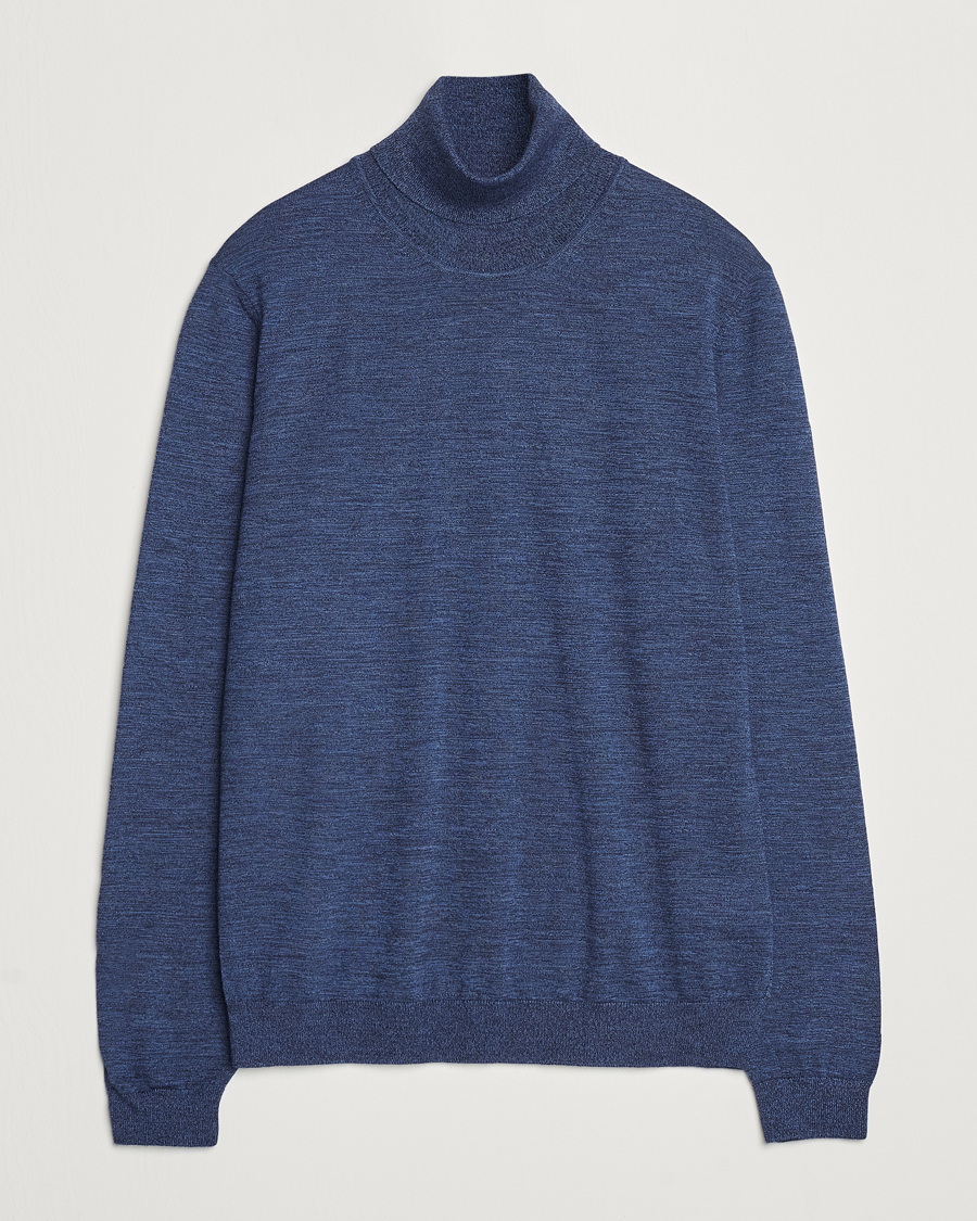 Heren | Truien | BOSS BLACK | Musso Merino Knitted Polo Bright Blue