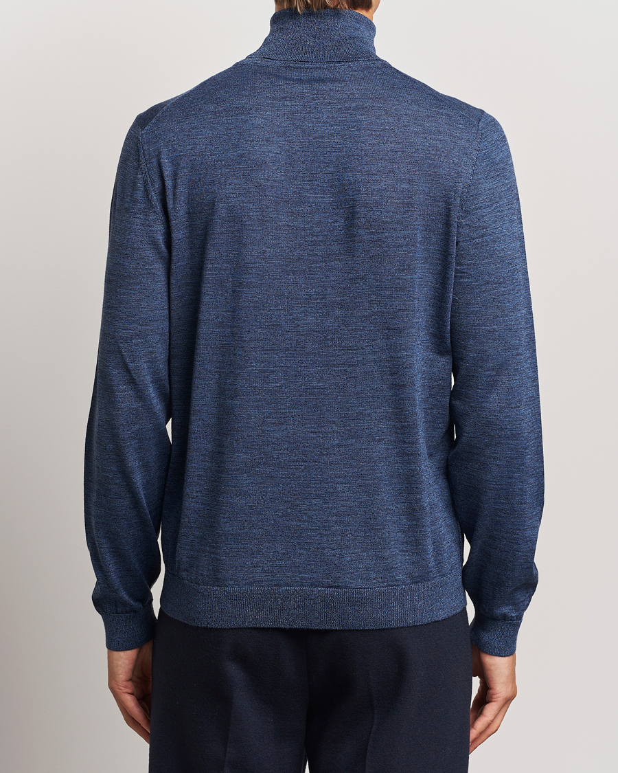 Heren | Truien | BOSS BLACK | Musso Merino Knitted Polo Bright Blue
