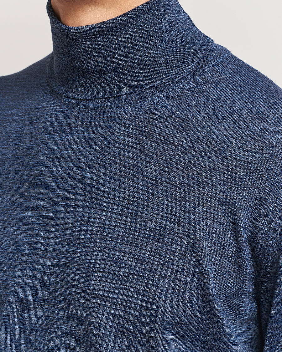 Heren | Truien | BOSS BLACK | Musso Merino Knitted Polo Bright Blue