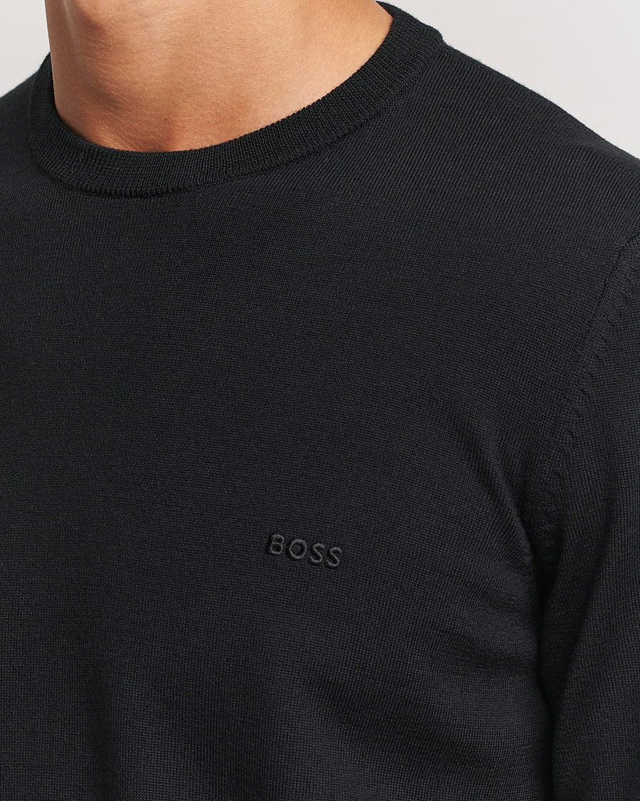 Heren | Truien | BOSS BLACK | Botto Merino Knitted Pullover Black