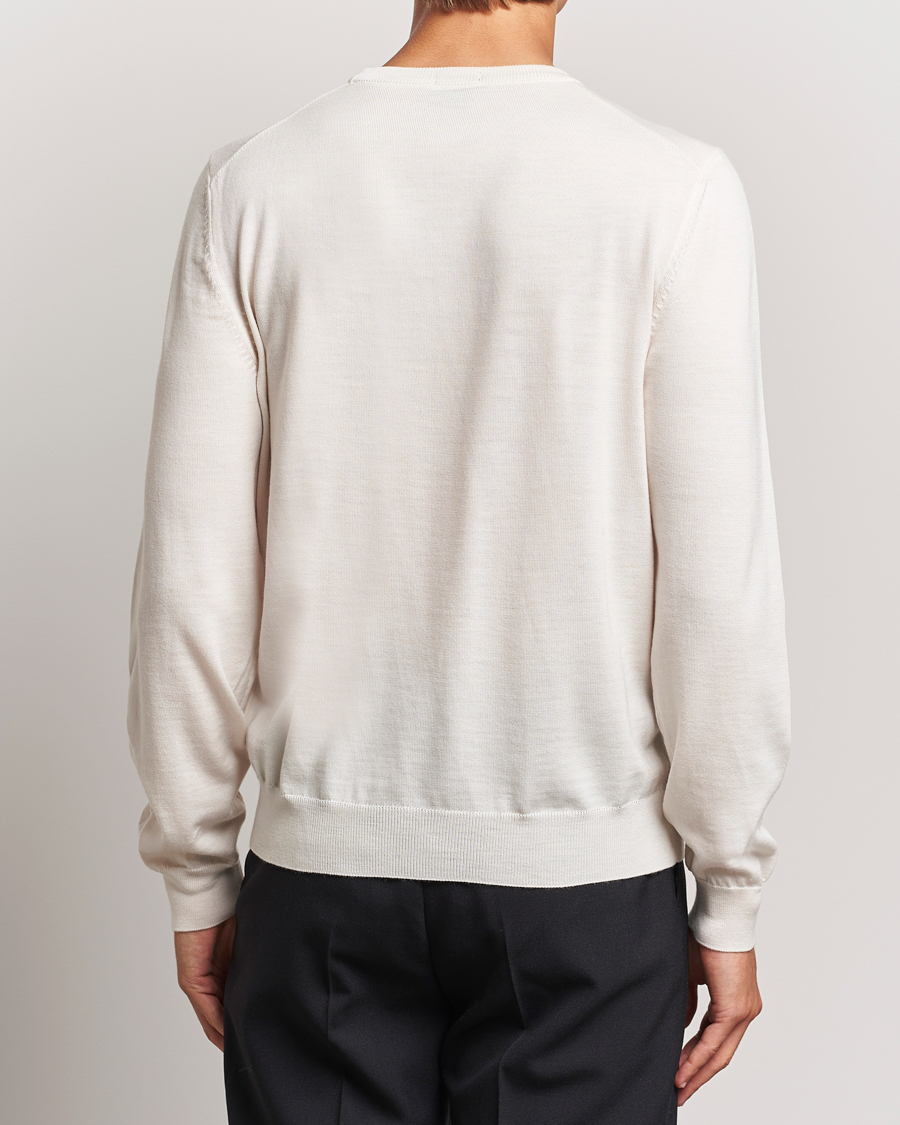 Heren | Truien | BOSS BLACK | Botto Merino Knitted Pullover Open White