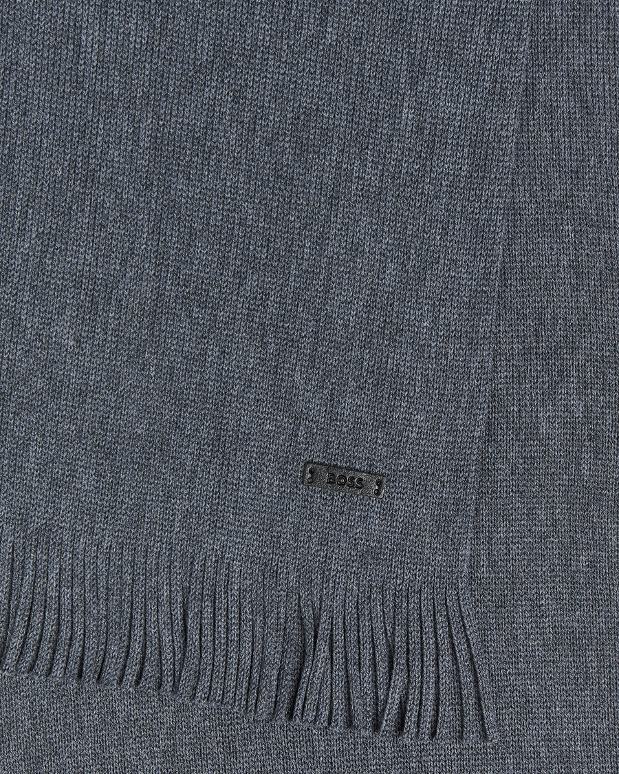 Heren | BOSS BLACK Albas Wool Scarf Medium Grey | BOSS BLACK | Albas Wool Scarf Medium Grey