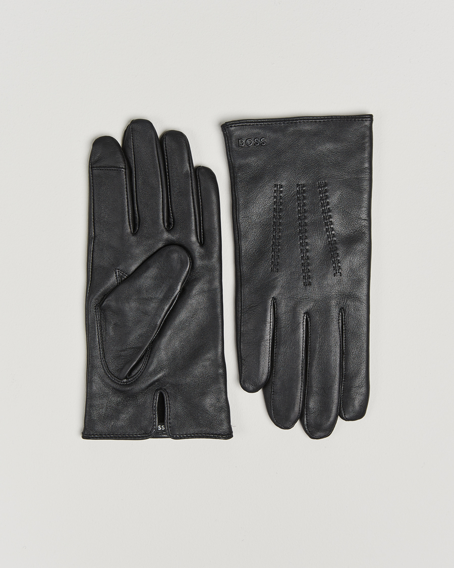 Heren | BOSS BLACK Hainz Leather Glove Black | BOSS BLACK | Hainz Leather Glove Black