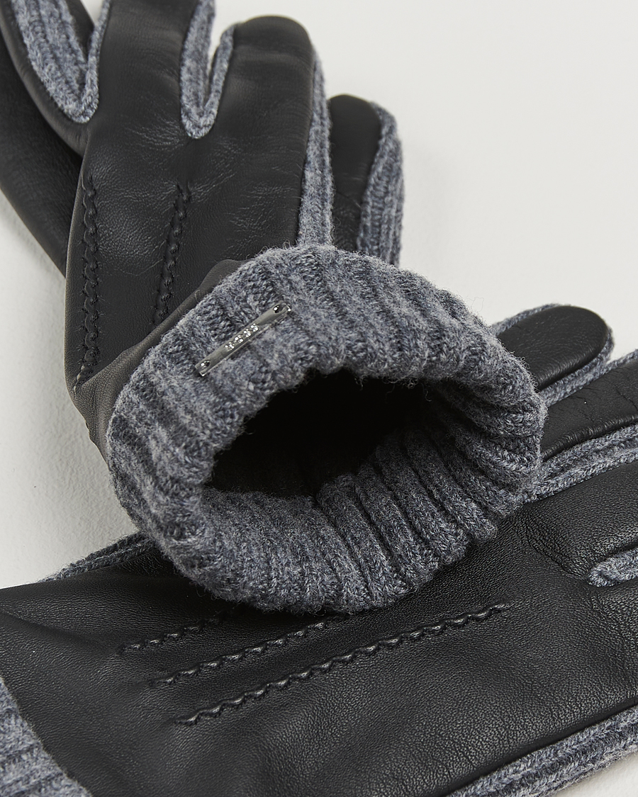 Heren | BOSS BLACK Hyden Leather Gloves Black | BOSS BLACK | Hyden Leather Gloves Black