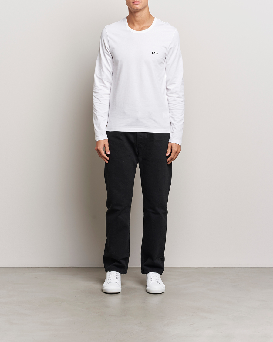 Heren | T-shirts | BOSS BLACK | 3-Pack Long Sleeve T-Shirt White/Navy/Black