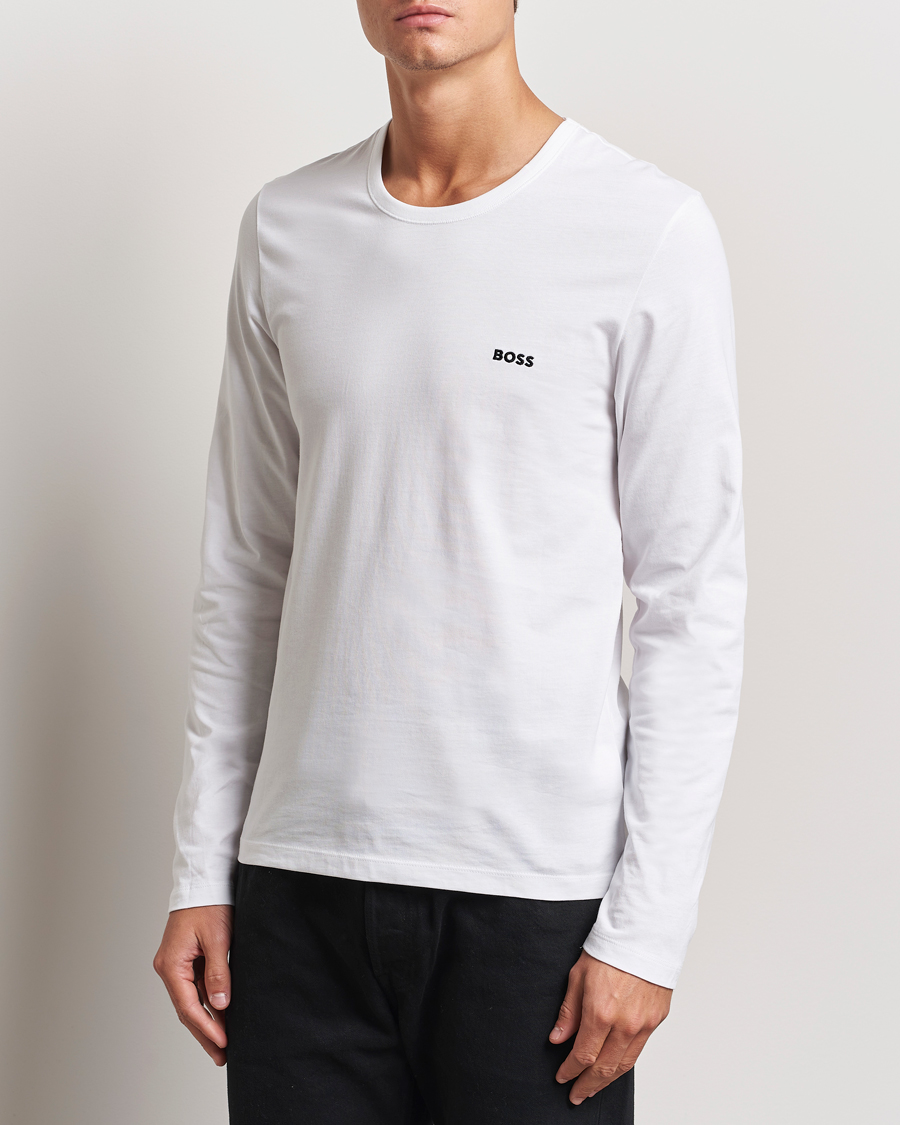 Heren | T-shirts | BOSS BLACK | 3-Pack Long Sleeve T-Shirt White/Navy/Black