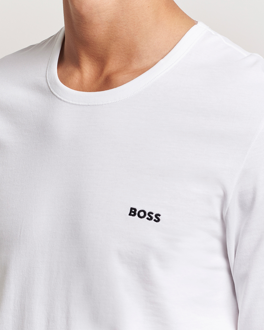 Heren | T-shirts | BOSS BLACK | 3-Pack Long Sleeve T-Shirt White/Navy/Black