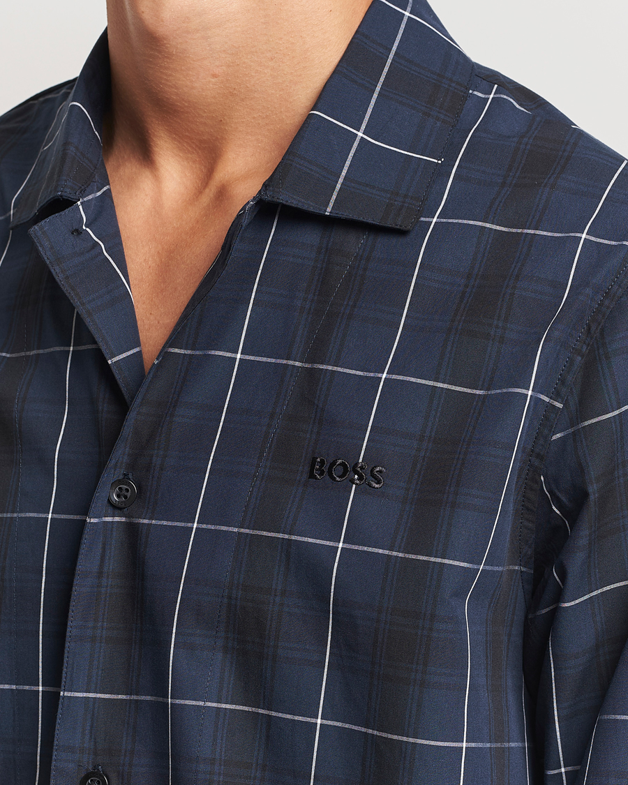 Heren | BOSS BLACK Urban Checked Pyjama Set Dark Blue | BOSS BLACK | Urban Checked Pyjama Set Dark Blue