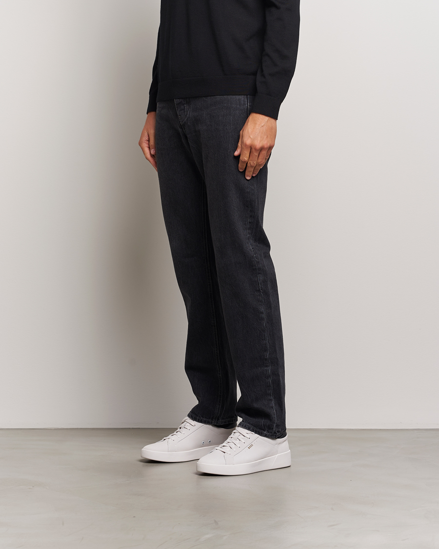 Heren | BOSS BLACK Belwar Leather Sneaker Open White | BOSS BLACK | Belwar Leather Sneaker Open White