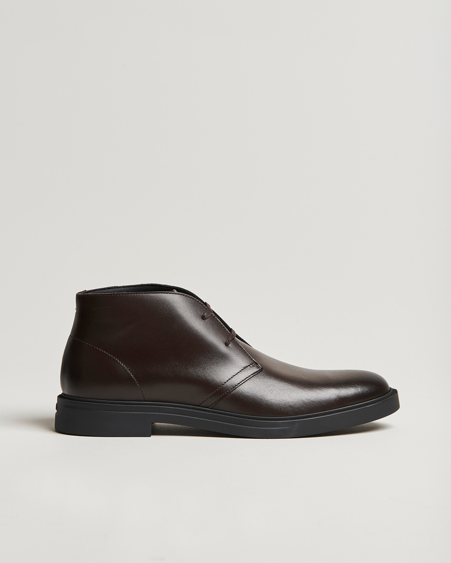 Heren | BOSS BLACK Calev Leather Chukka Boot Dark Brown | BOSS BLACK | Calev Leather Chukka Boot Dark Brown