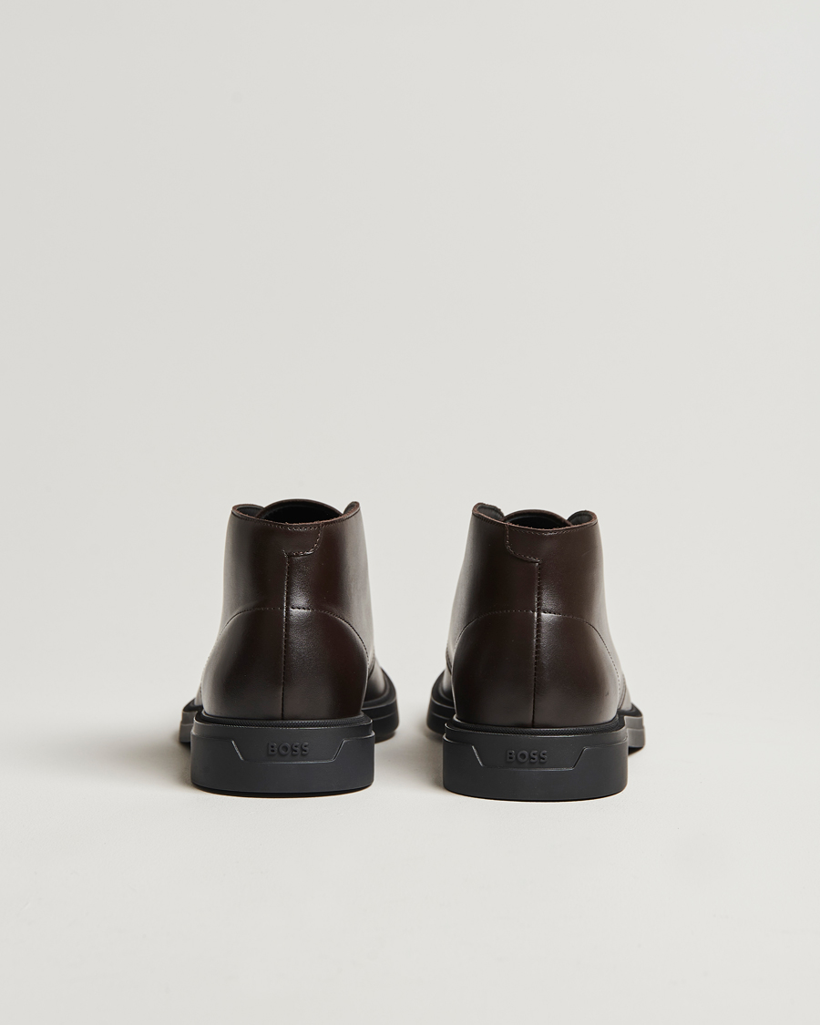 Heren | BOSS BLACK Calev Leather Chukka Boot Dark Brown | BOSS BLACK | Calev Leather Chukka Boot Dark Brown