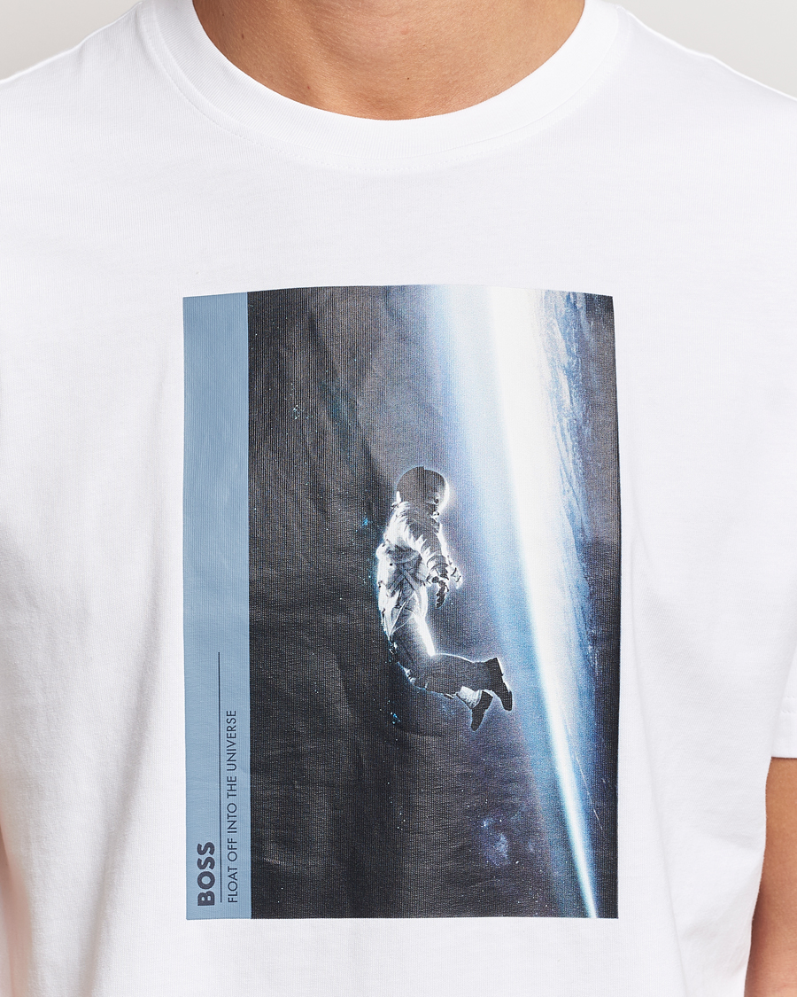 Heren | T-shirts | BOSS ORANGE | Printed Crew Neck T-Shirt White