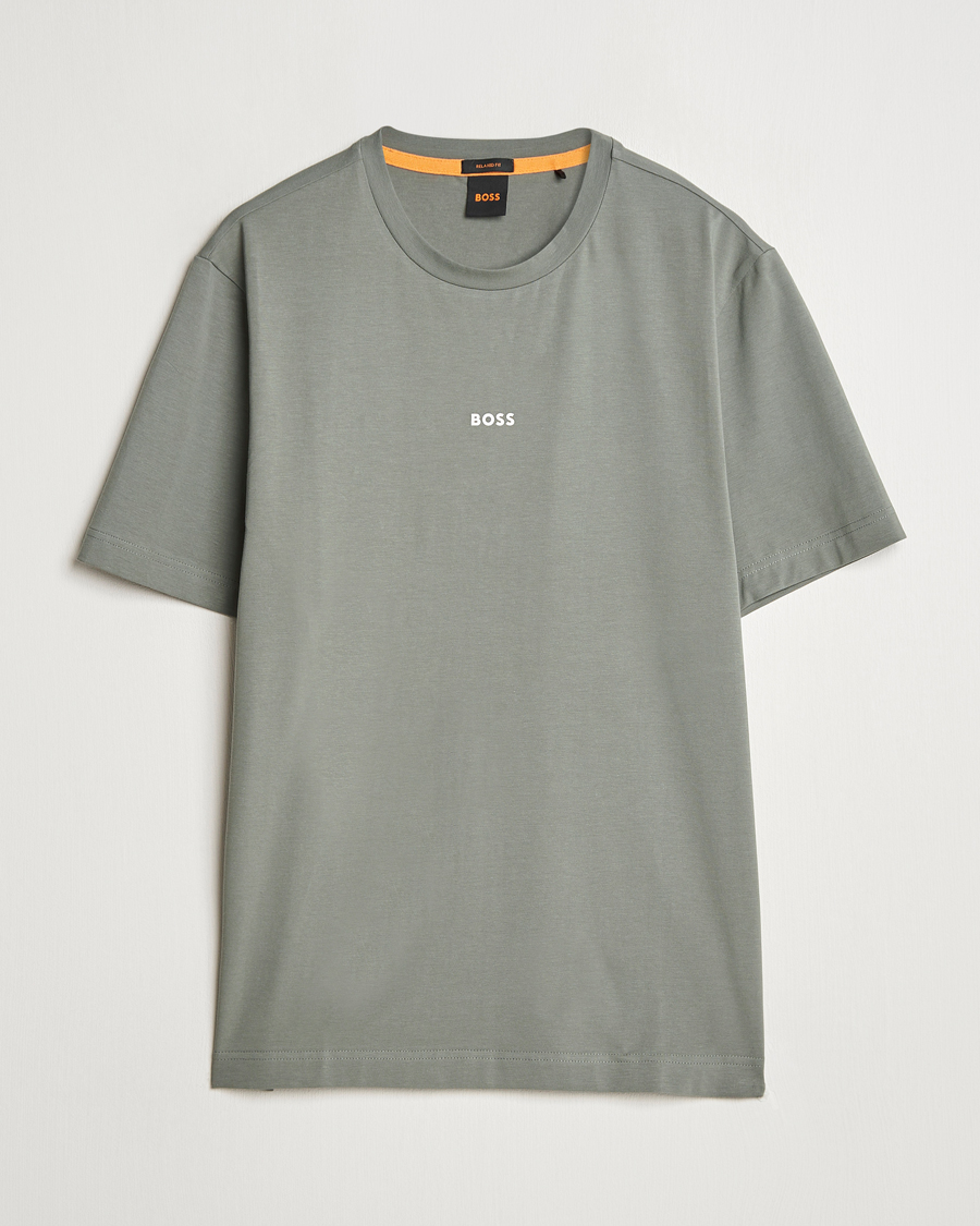 Heren | T-shirts | BOSS ORANGE | Tchup Logo Crew Neck T-Shirt Open Grey