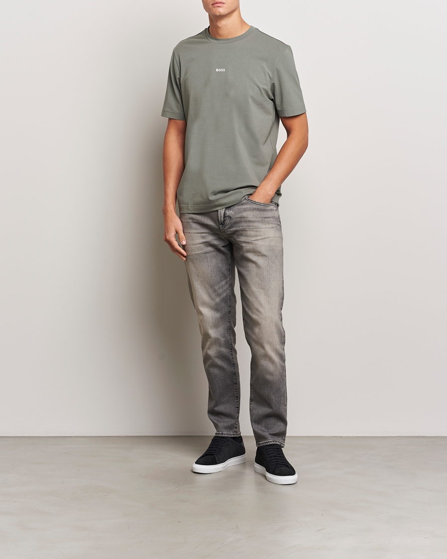 Heren | T-shirts | BOSS ORANGE | Tchup Logo Crew Neck T-Shirt Open Grey