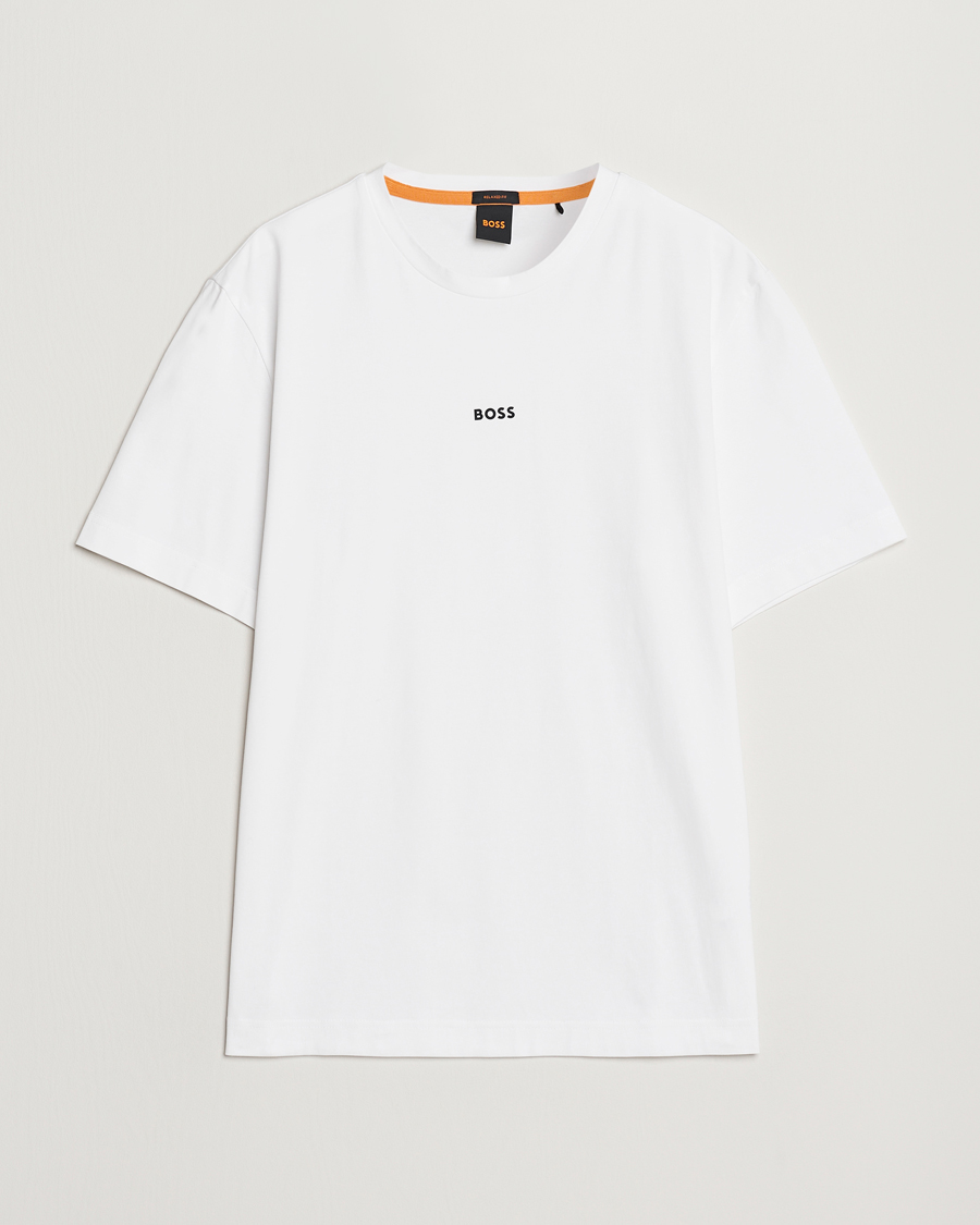 Heren | T-shirts | BOSS ORANGE | Tchup Logo Crew Neck T-Shirt White