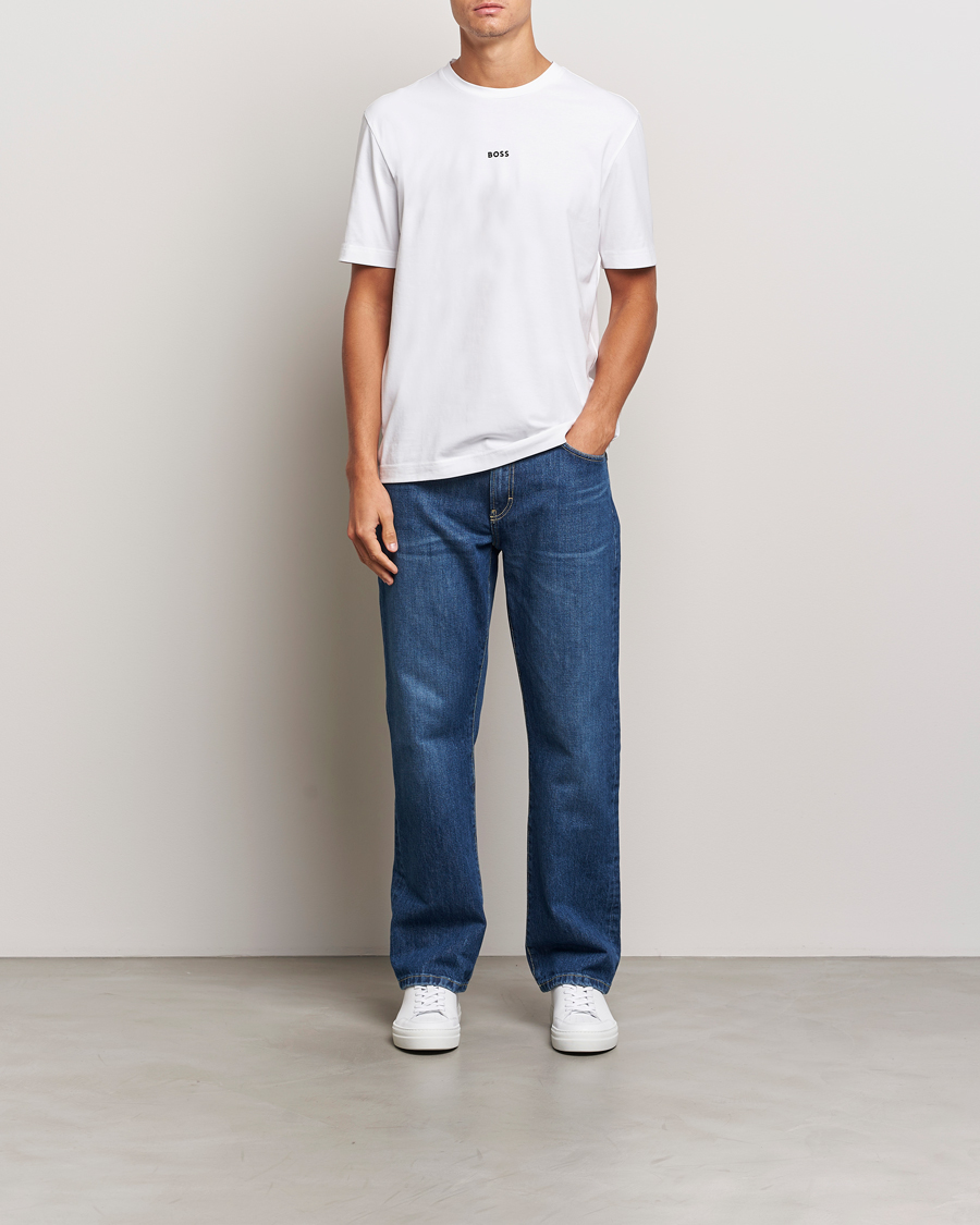 Heren | T-shirts | BOSS ORANGE | Tchup Logo Crew Neck T-Shirt White