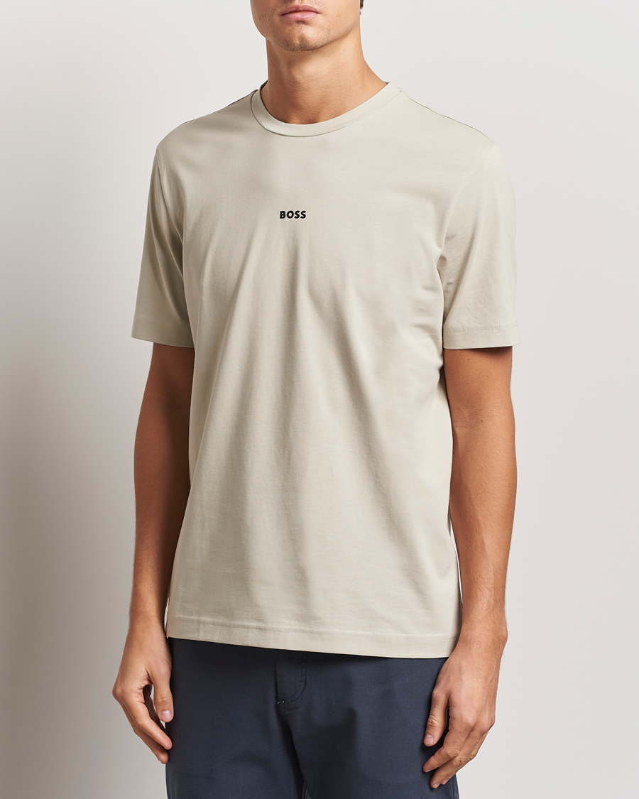 Heren | T-shirts | BOSS ORANGE | Tchup Logo Crew Neck T-Shirt Light Beige