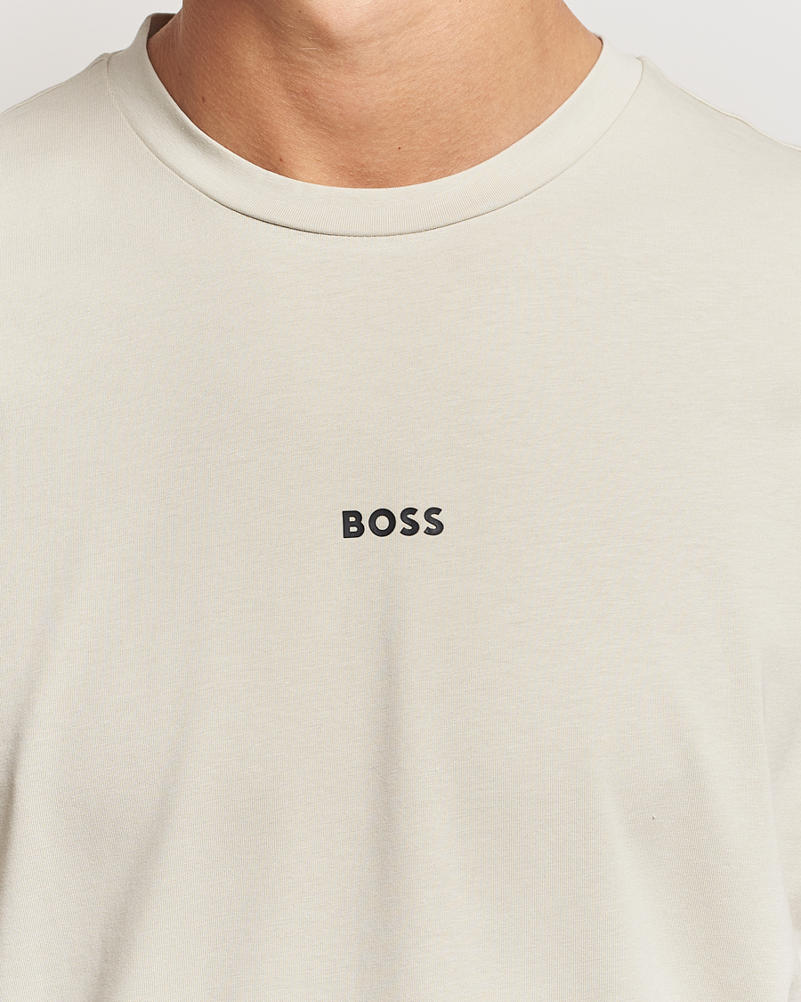Heren | T-shirts | BOSS ORANGE | Tchup Logo Crew Neck T-Shirt Light Beige