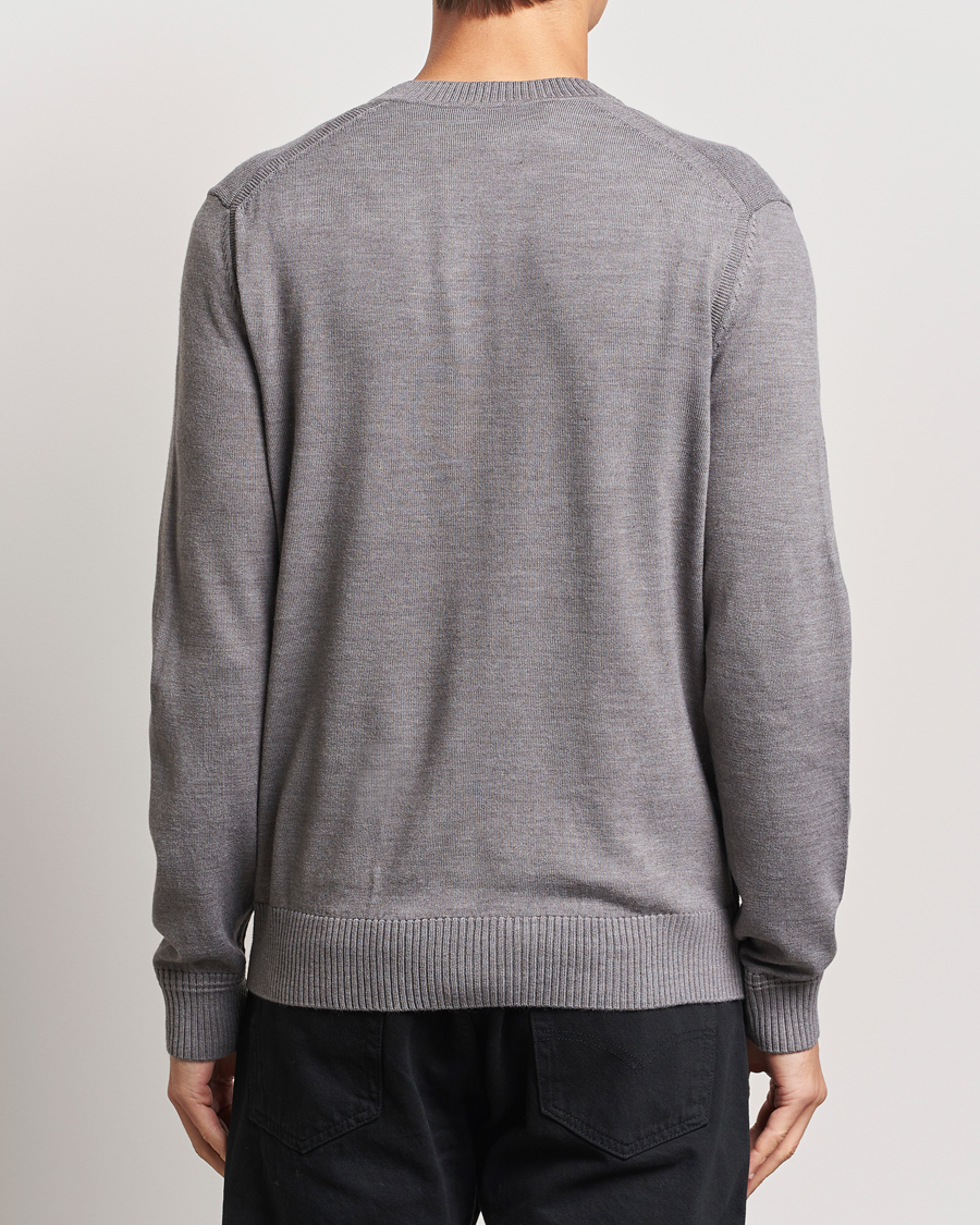 Heren | Truien | BOSS ORANGE | Avac Wool Knitted Cardigan Light Grey