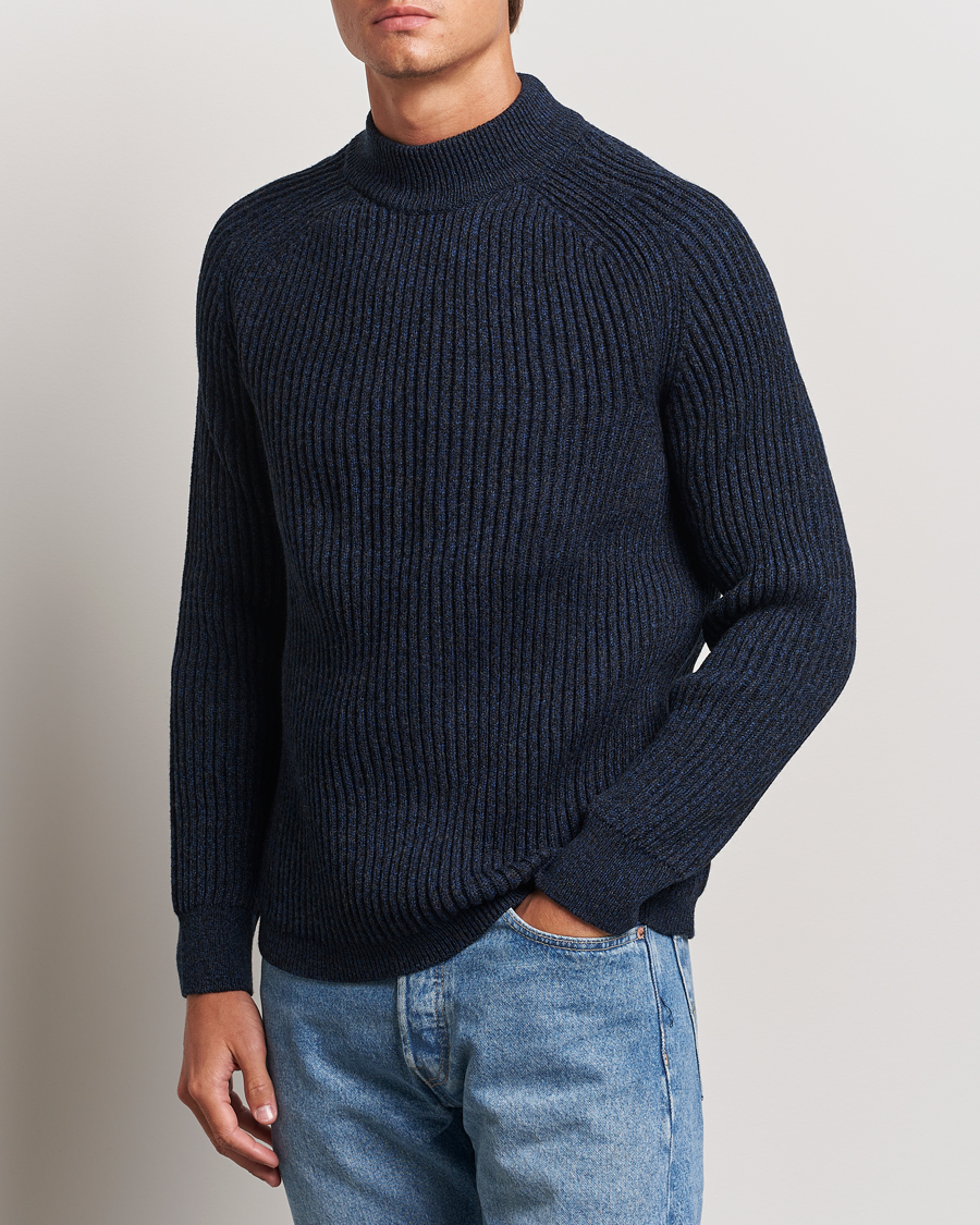 Heren | Truien | BOSS ORANGE | Kearth Rib Knitted Polo Open Blue