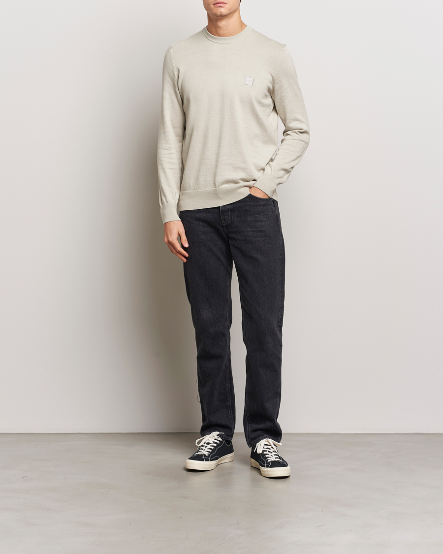 Heren | Truien | BOSS ORANGE | Kanovano Knitted Sweater Light Beige