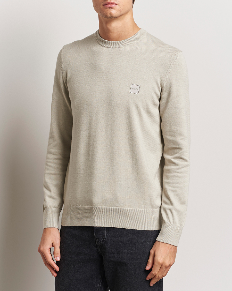 Heren | Truien | BOSS ORANGE | Kanovano Knitted Sweater Light Beige