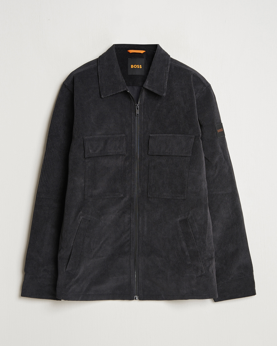 Heren | Overhemden | BOSS ORANGE | Lozzy Brushed Overshirt Black