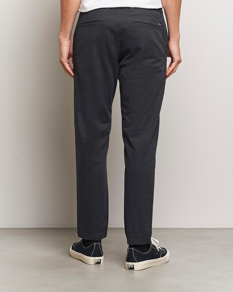 Heren | Broeken | BOSS ORANGE | Tapered Drawstring Trousers Black